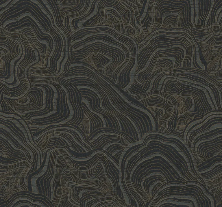 Ronald Redding Geodes wallpaper, color Black, SKU KT2162