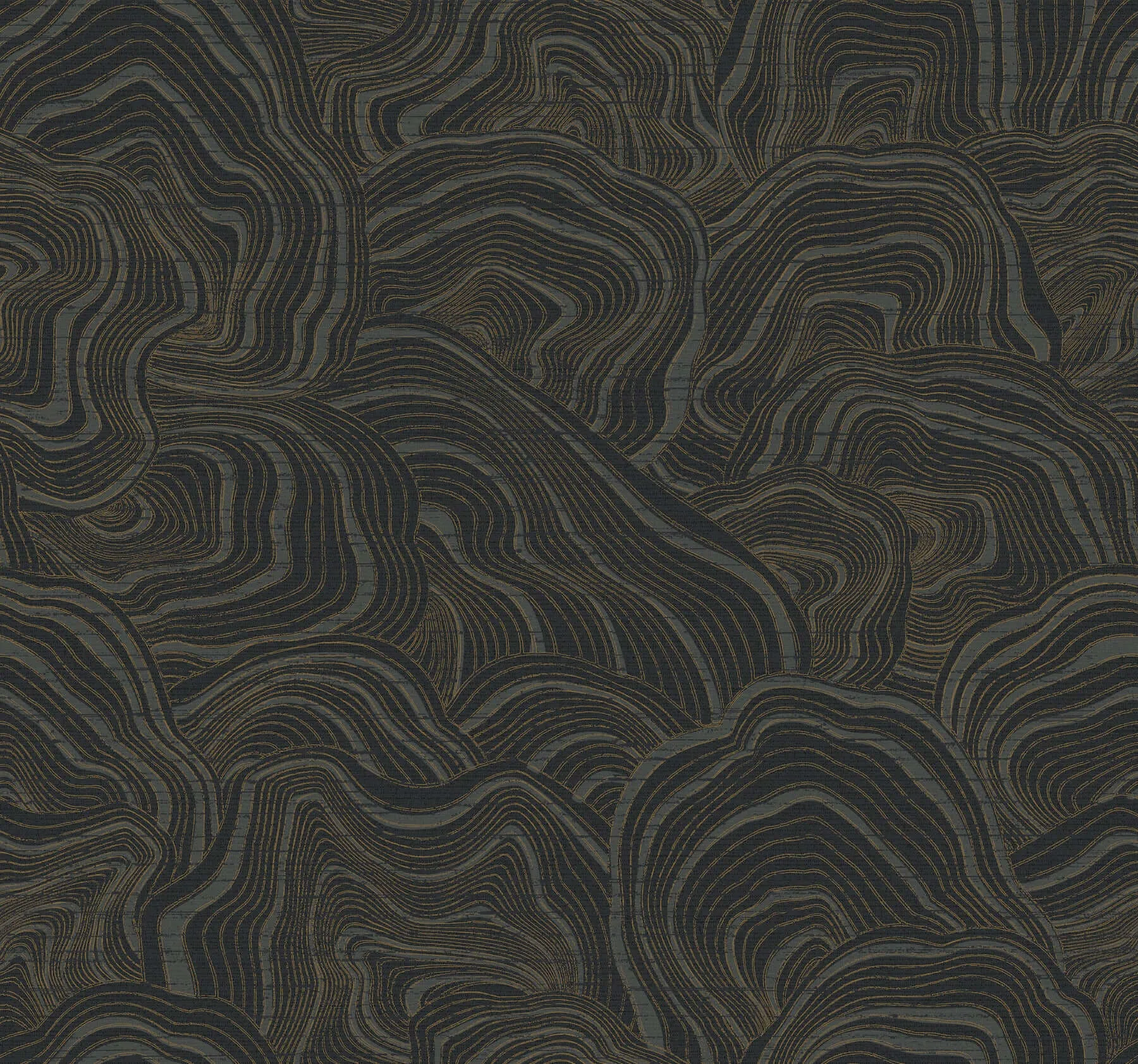 Ronald Redding Geodes wallpaper, color Black, SKU KT2162