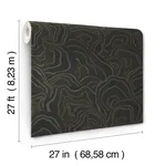 Ronald Redding Geodes wallpaper, color Black, SKU KT2162