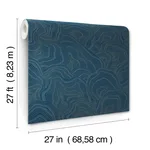Ronald Redding Geodes wallpaper, color Navy, SKU GT4527