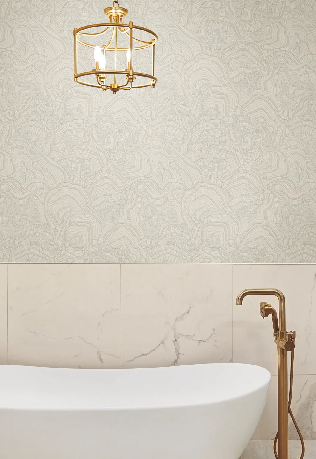 Ronald Redding Geodes wallpaper, color Taupe, SKU KT2164