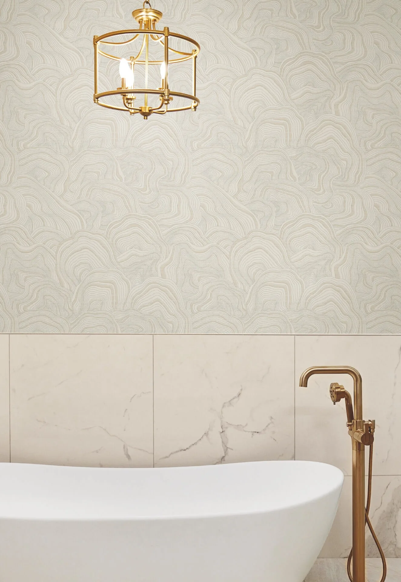 Ronald Redding Geodes wallpaper, color Taupe, SKU KT2164