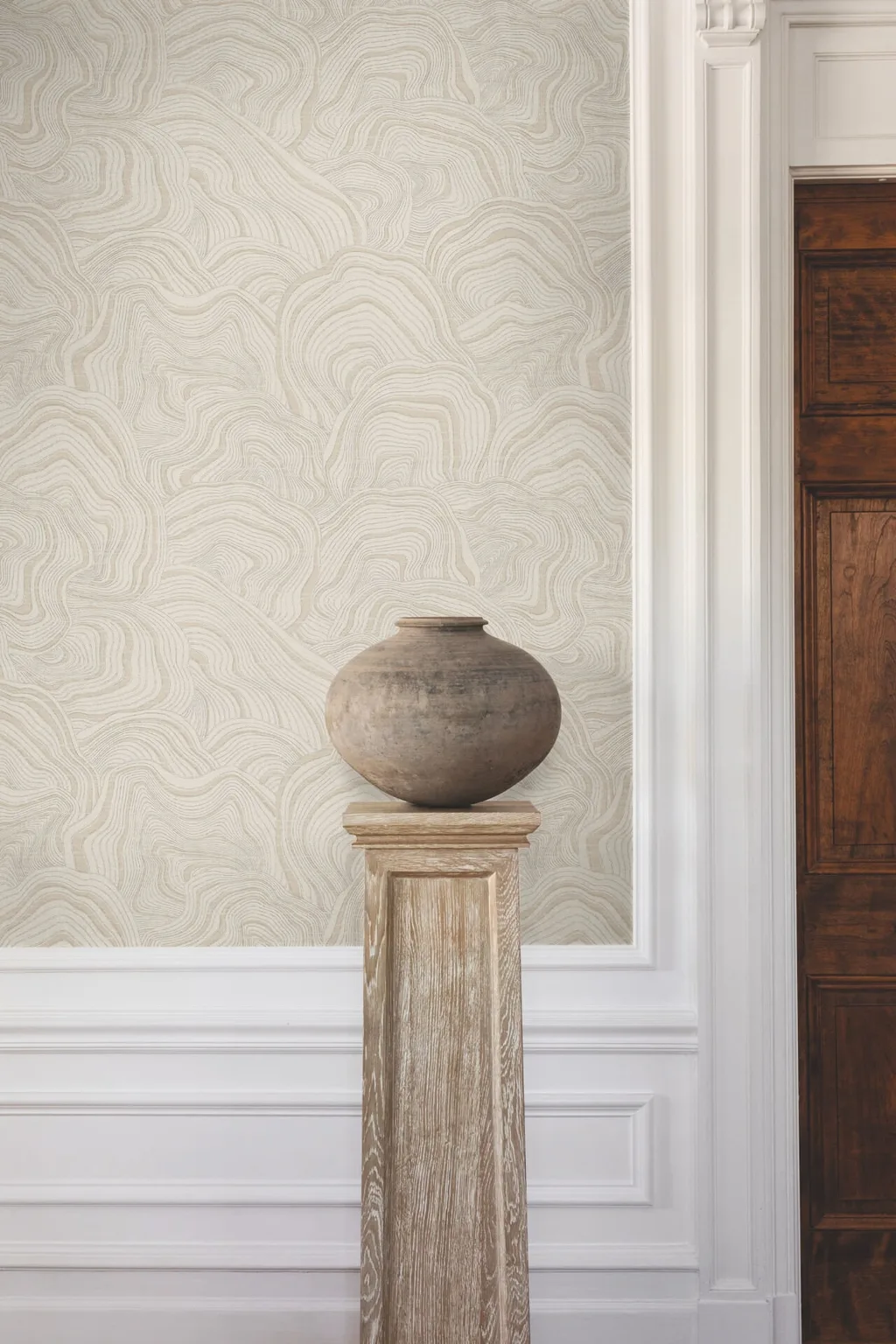 Ronald Redding Geodes wallpaper, color Taupe, SKU KT2164