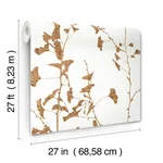 Ronald Redding Ginkgo Silhouette - Light Brown Wallpaper | Buy Online Ronald Redding Ginkgo Silhouette wallpaper, color Light Brown, SKU VR1509