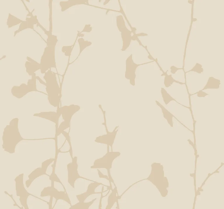 Ronald Redding Ginkgo Silhouette wallpaper, color Neutral, SKU VR1511