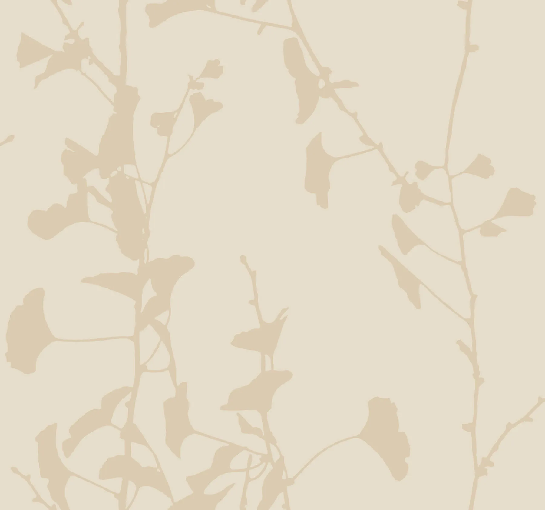 Ronald Redding Ginkgo Silhouette wallpaper, color Neutral, SKU VR1511
