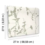 Ronald Redding Ginkgo Silhouette - Sage Wallpaper | Buy Online Ronald Redding Ginkgo Silhouette wallpaper, color Sage, SKU VR1510