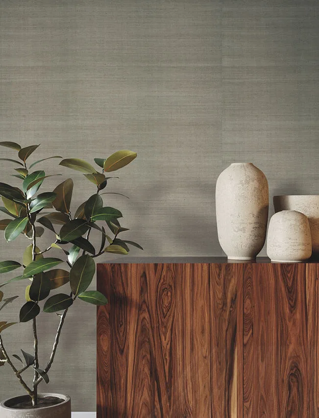 Ronald Redding Glistening Sisal wallpaper, color Feathered, SKU GRL88404