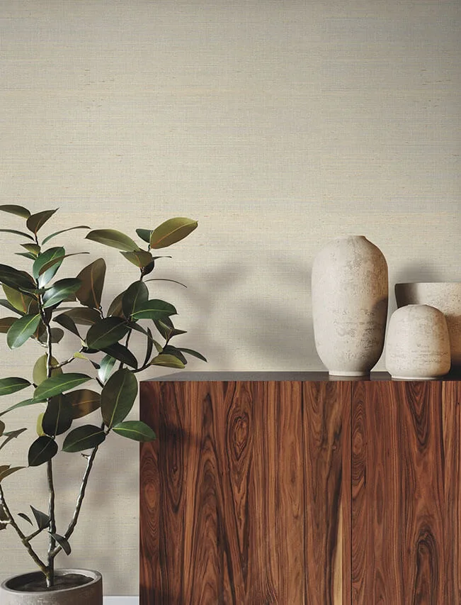 Ronald Redding Glistening Sisal wallpaper, color Whitening, SKU GRL88350