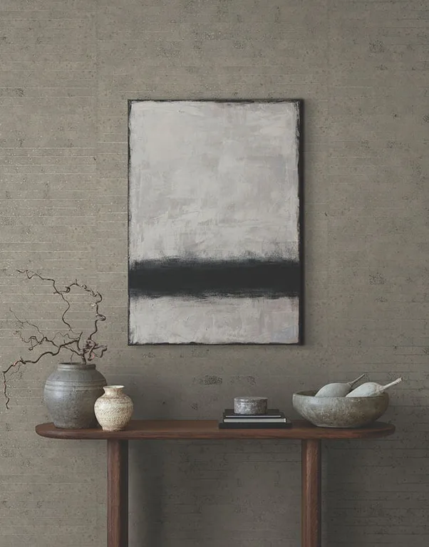 Ronald Redding Handcrafted Paper wallpaper, color Dark Taupe, SKU YGL7009