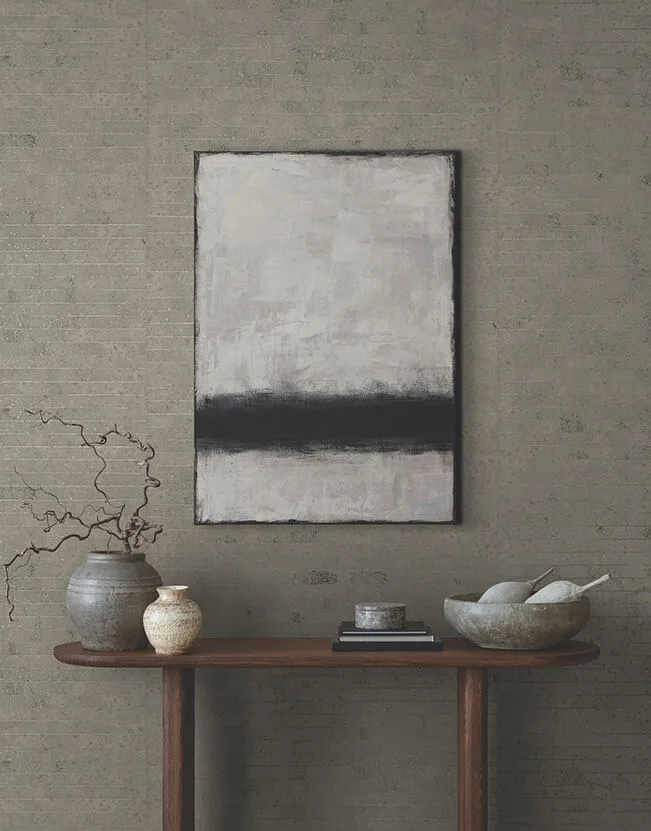 Ronald Redding Handcrafted Paper wallpaper, color Dark Taupe, SKU YGL7009