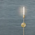 Ronald Redding Handcrafted Shimmering Paper wallpaper, color Denim, SKU GV0254