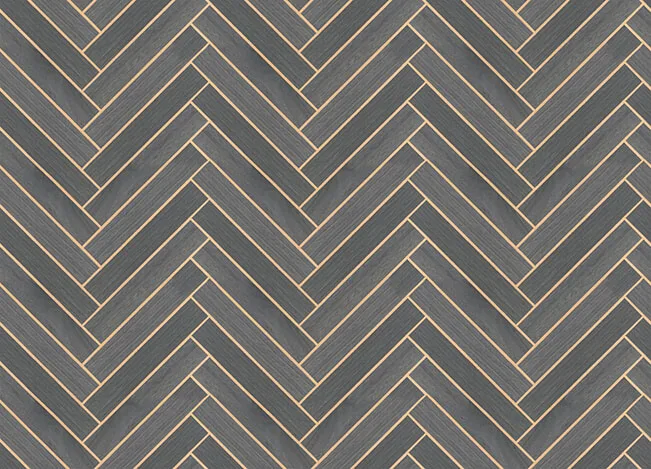 Ronald Redding Herringbone Wood Veneer wallpaper, color Graphite, SKU YGL7074