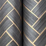 Ronald Redding Herringbone Wood Veneer wallpaper, color Graphite, SKU YGL7074