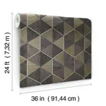 Ronald Redding Hexagram Wood Veneer - Brown & Black Wallpaper | Buy Online Ronald Redding Hexagram Wood Veneer wallpaper, color Brown & Black, SKU HO2103