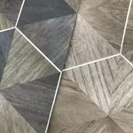Ronald Redding Hexagram Wood Veneer - Brown & Black Wallpaper | Buy Online Ronald Redding Hexagram Wood Veneer wallpaper, color Brown & Black, SKU HO2103