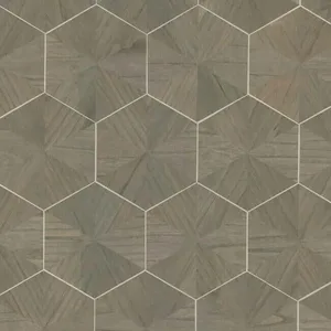 Ronald Redding Hexagram Wood Veneer wallpaper, color Brown, SKU HO2102