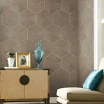 Ronald Redding Hexagram Wood Veneer - Brown Wallpaper | Buy Online Ronald Redding Hexagram Wood Veneer wallpaper, color Brown, SKU HO2102
