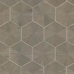 Ronald Redding Hexagram Wood Veneer wallpaper, color Caper, SKU HO2102GV