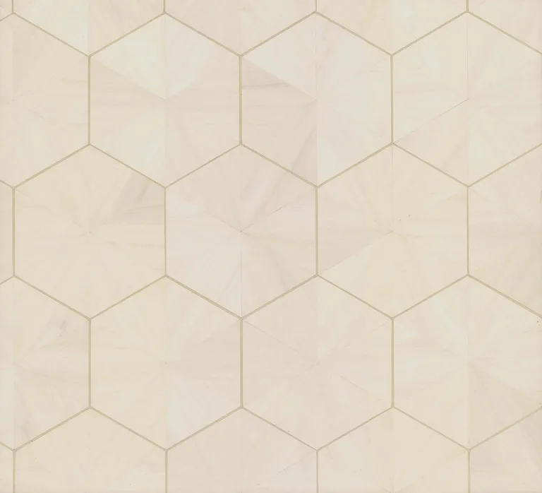 Ronald Redding Hexagram Wood Veneer wallpaper, color Ivory, SKU HO2101GV