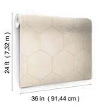 Ronald Redding Hexagram Wood Veneer - Ivory Wallpaper | Buy Online Ronald Redding Hexagram Wood Veneer wallpaper, color Ivory, SKU HO2101GV