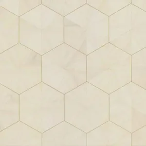 Ronald Redding Hexagram Wood Veneer wallpaper, color Off White, SKU HO2101