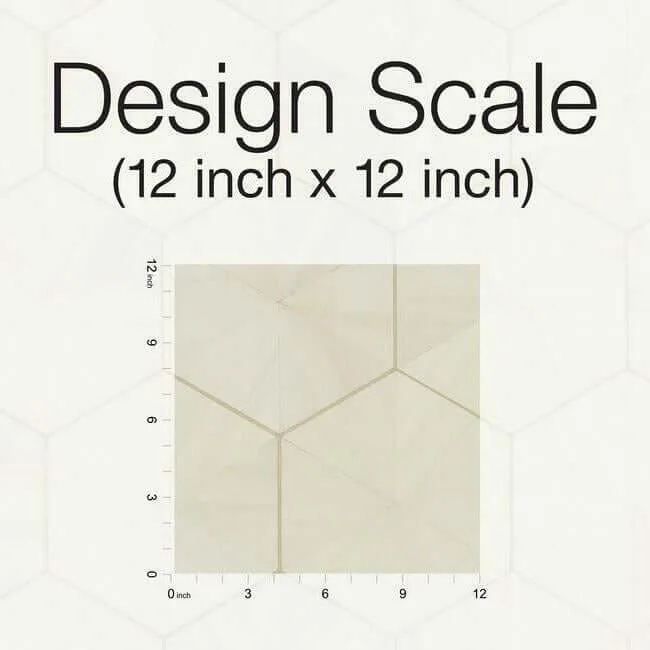 Ronald Redding Hexagram Wood Veneer - Off White Wallpaper | Buy Online Ronald Redding Hexagram Wood Veneer wallpaper, color Off White, SKU HO2101