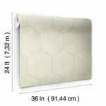 Ronald Redding Hexagram Wood Veneer - Off White Wallpaper | Buy Online Ronald Redding Hexagram Wood Veneer wallpaper, color Off White, SKU HO2101