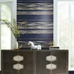 Ronald Redding Horizontal Dry Brush - Navy Wallpaper | Buy Online Ronald Redding Horizontal Dry Brush wallpaper, color Navy, SKU KT2154