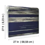 Ronald Redding Horizontal Dry Brush - Navy Wallpaper | Buy Online Ronald Redding Horizontal Dry Brush wallpaper, color Navy, SKU KT2154