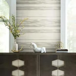 Ronald Redding Horizontal Dry Brush wallpaper, color White & Grey, SKU KT2155