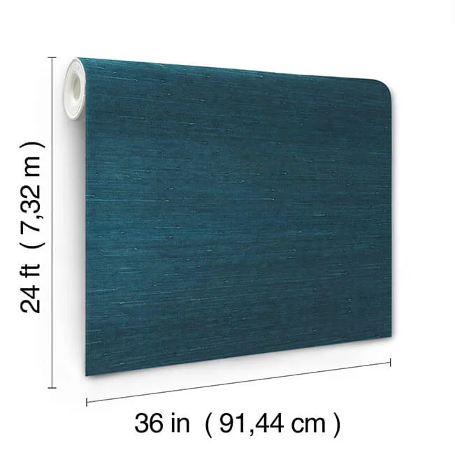 Ronald Redding Horizontal Jute - Bijou Blue Wallpaper | Buy Online Ronald Redding Horizontal Jute wallpaper, color Bijou Blue, SKU YGL7067