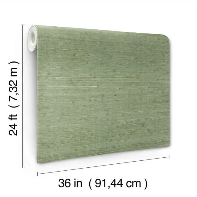 Ronald Redding Horizontal Jute wallpaper, color Evergreen, SKU YGL7068