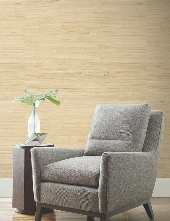 Ronald Redding Horizontal Jute wallpaper, color Oatmeal, SKU GRL88382