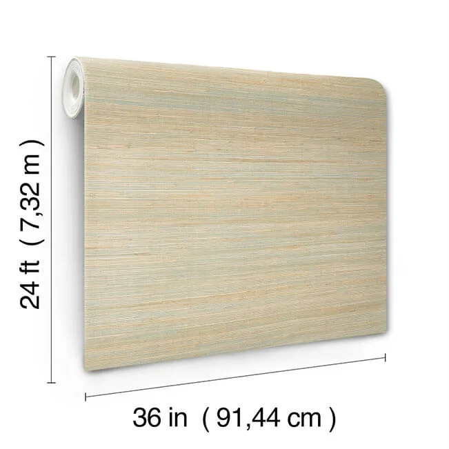 Ronald Redding Horizontal Jute - Seaglass Wallpaper | Buy Online Ronald Redding Horizontal Jute wallpaper, color Seaglass, SKU YGL7070