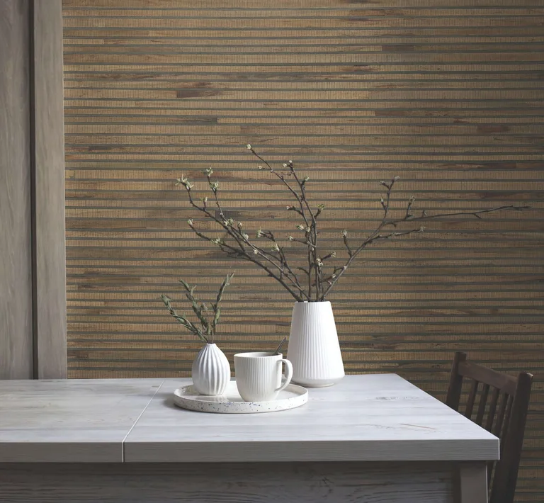 Ronald Redding Hyacinth Leaf wallpaper, color Natural, SKU GV0236