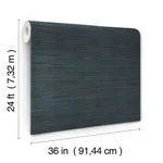 Ronald Redding Hyacinth Leaf wallpaper, color Navy, SKU GV0237