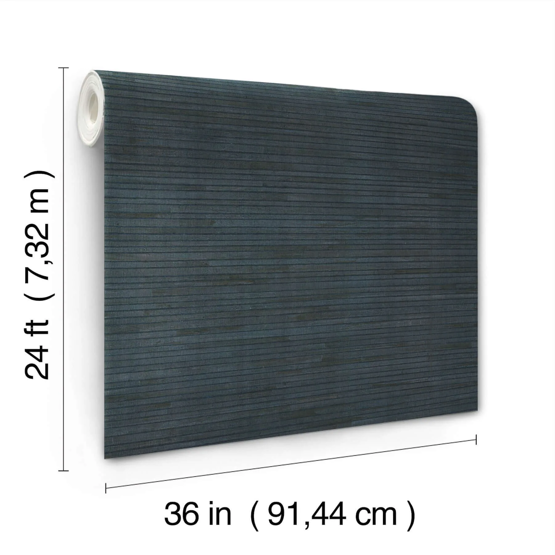 Ronald Redding Hyacinth Leaf wallpaper, color Navy, SKU GV0237