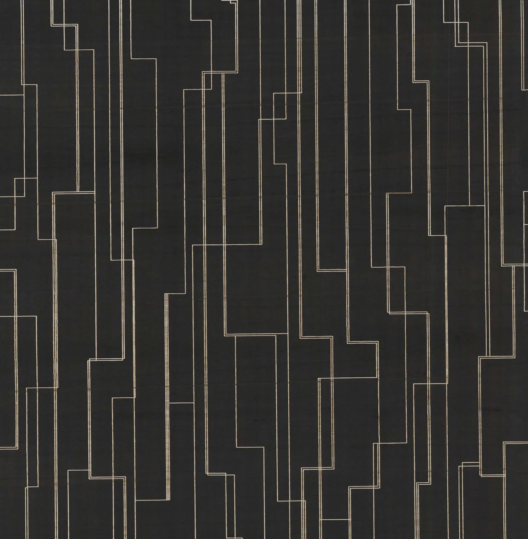 Ronald Redding Inlay Line wallpaper, color Black, SKU GV0256
