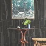 Ronald Redding Inlay Line - Black Wallpaper | Buy Online Ronald Redding Inlay Line wallpaper, color Black, SKU GV0256