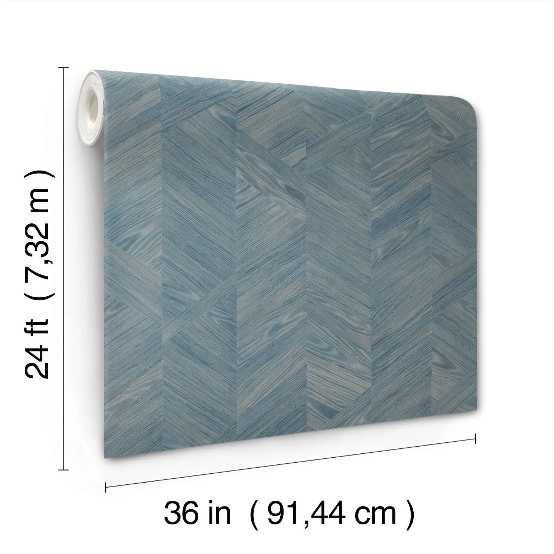 Ronald Redding Interlocking Wood - Ocean Wallpaper | Buy Online Ronald Redding Interlocking Wood wallpaper, color Ocean, SKU GV0242