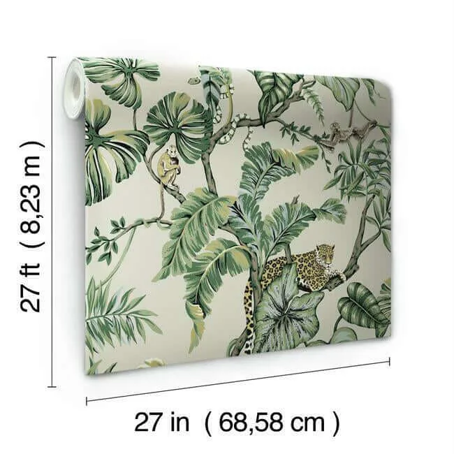 Ronald Redding Jungle Cat wallpaper, color Beige, SKU HO2144