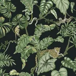 Ronald Redding Jungle Cat - Black Wallpaper | Buy Online Ronald Redding Jungle Cat wallpaper, color Black, SKU HO2143