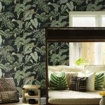 Ronald Redding Jungle Cat - Black Wallpaper | Buy Online Ronald Redding Jungle Cat wallpaper, color Black, SKU HO2143