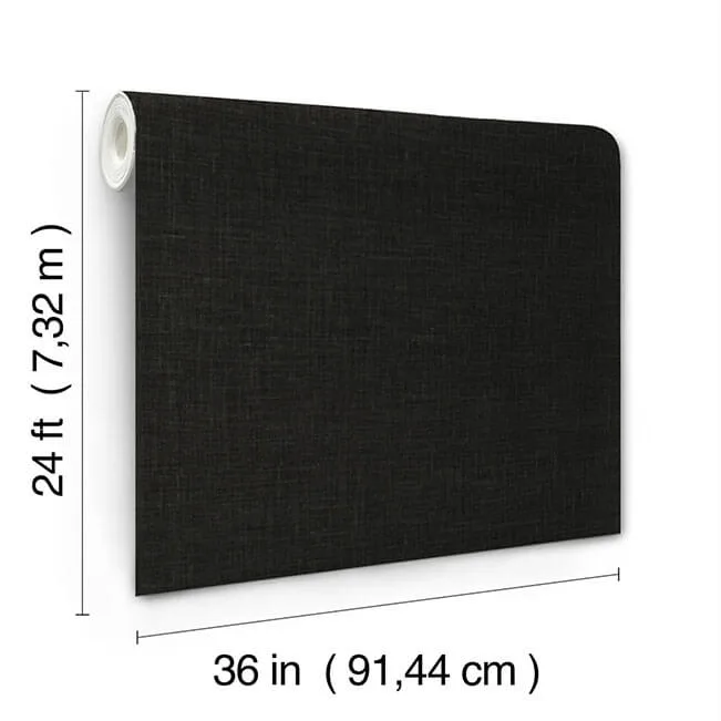 Ronald Redding Jute Weave - Black Wallpaper | Buy Online Ronald Redding Jute Weave wallpaper, color Black, SKU GRL88385