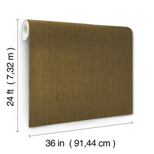 Ronald Redding Jute Weave wallpaper, color Mustard, SKU GRL88386