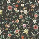 Ronald Redding Kimora's Garden wallpaper, color Black, SKU ZA8038