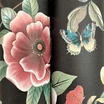 Ronald Redding Kimora's Garden wallpaper, color Black, SKU ZA8038