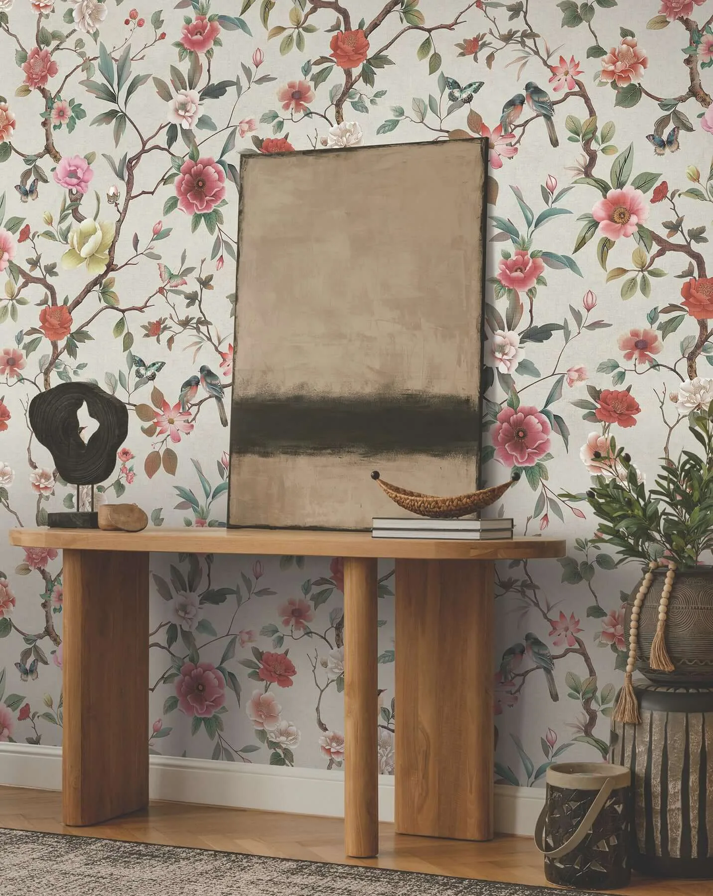 Ronald Redding Kimora's Garden - Ivory Wallpaper | Buy Online Ronald Redding Kimora's Garden wallpaper, color Ivory, SKU ZA8039