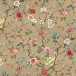 Ronald Redding Kimora's Garden - Linen Wallpaper | Buy Online Ronald Redding Kimora's Garden wallpaper, color Linen, SKU ZA8037